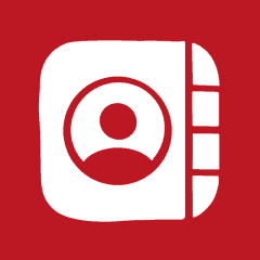 CONTACTS red app icon