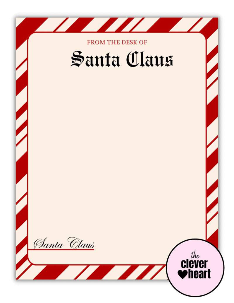 15 Free Printable Santa Claus Letterhead Templates The Clever Heart