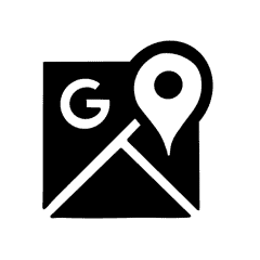GOOGLE MAPS white app icon