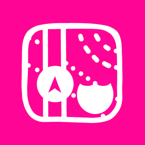 MAPS hot pink app icon
