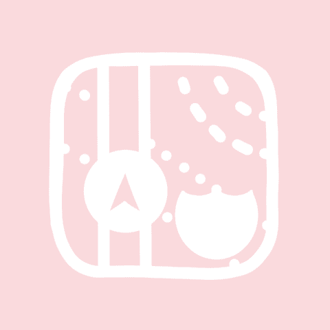 MAPS light pink app icon