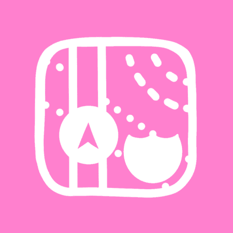 MAPS pink app icon