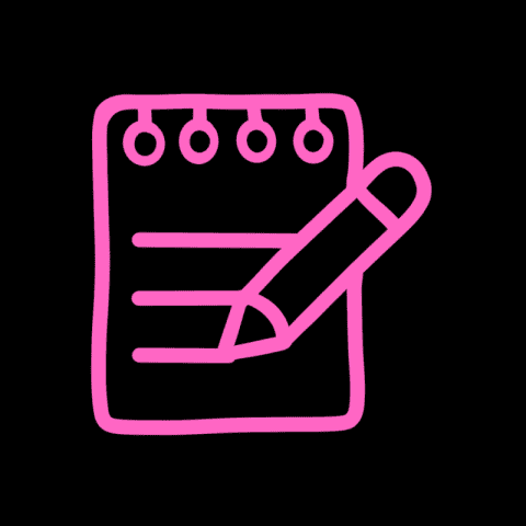 NOTES black and pink app icon