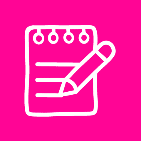 NOTES hot pink app icon