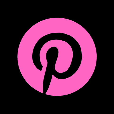 PINTEREST black and pink app icon