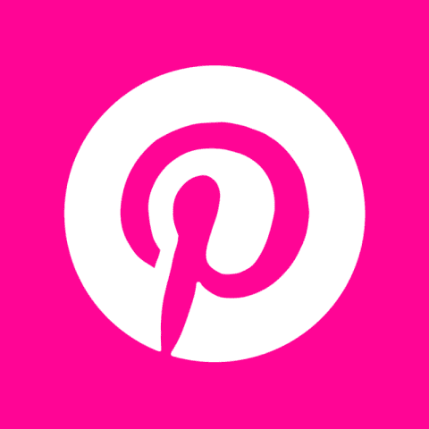 PINTEREST hot pink app icon