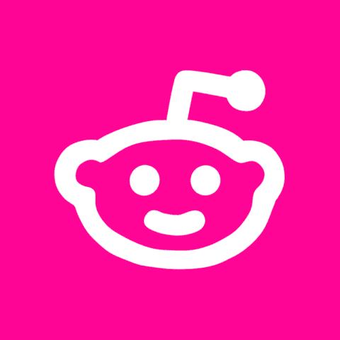 REDDIT hot pink app icon