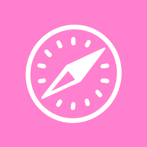 SAFARI pink app icon