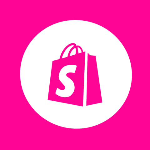 SHOPIFY hot pink app icon