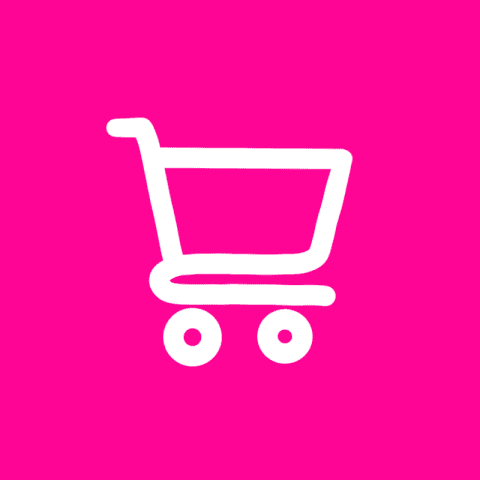 SHOPPING CART hot pink app icon