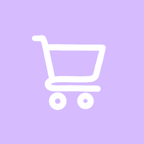 SHOPPING CART purple app icon