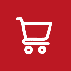 SHOPPING CART red app icon