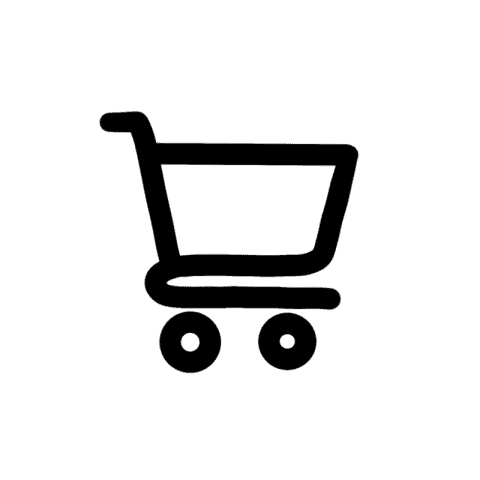 SHOPPING CART white app icon