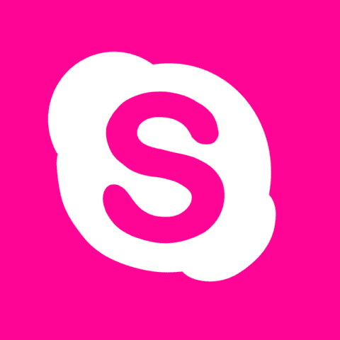 SKYPE hot pink app icon