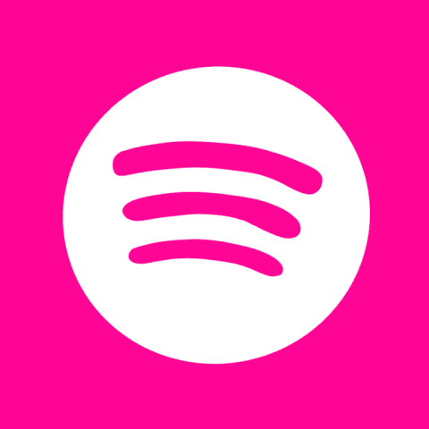 SPOTIFY hot pink app icon