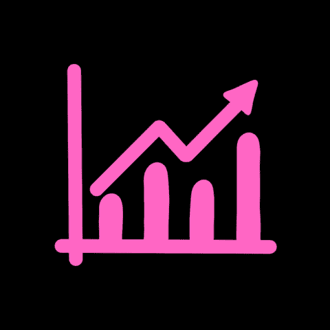 STOCKS black and pink app icon