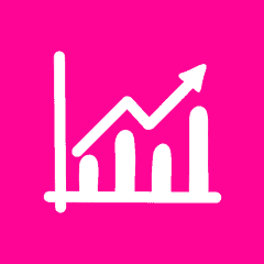 STOCKS hot pink app icon