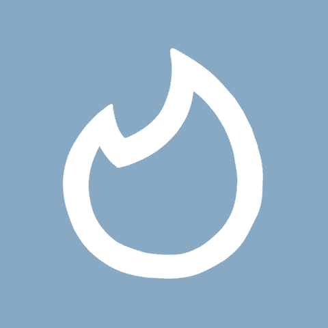 TINDER blue app icon