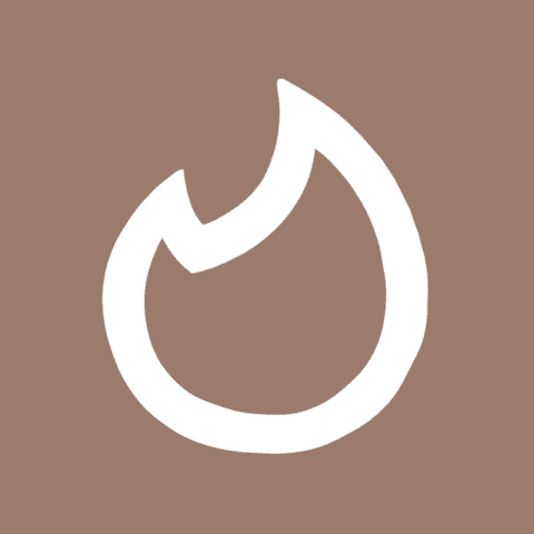 TINDER brown app icon