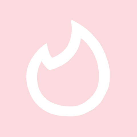 TINDER light pink app icon