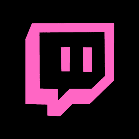 TWITCH black and pink app icon