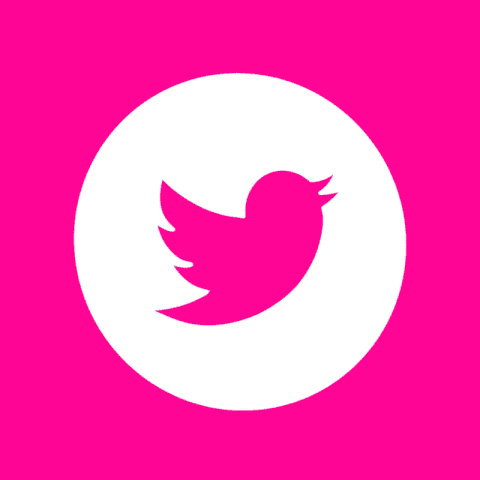 TWITTER hot pink app icon