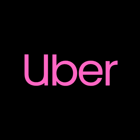 UBER black and pink app icon