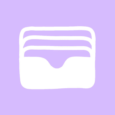 WALLET purple app icon