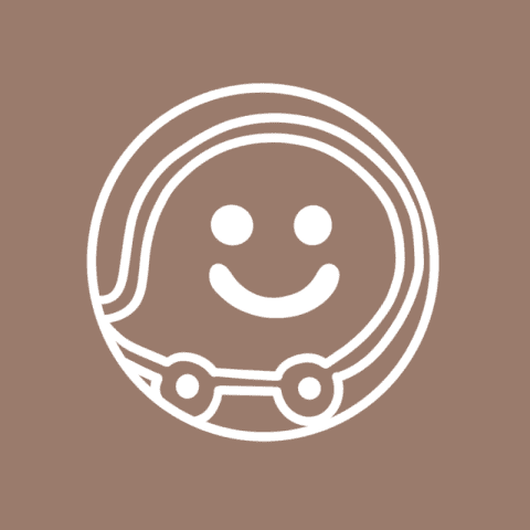 WAZE brown app icon