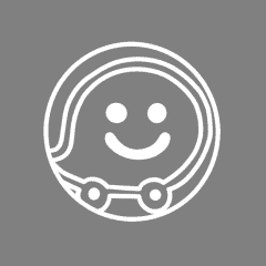 WAZE grey app icon