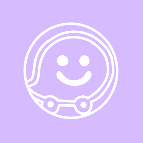 WAZE purple app icon