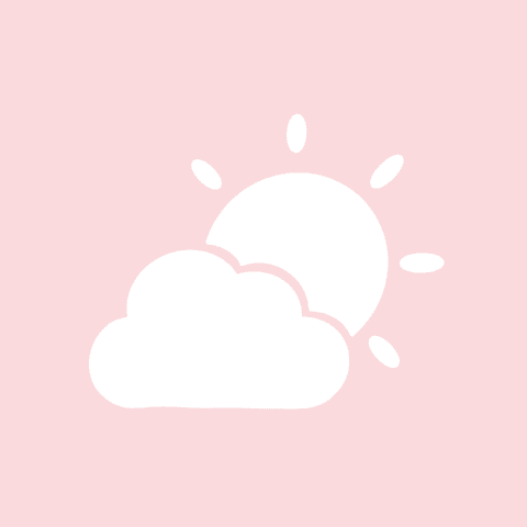 WEATHER light pink app icon