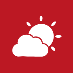 WEATHER red app icon