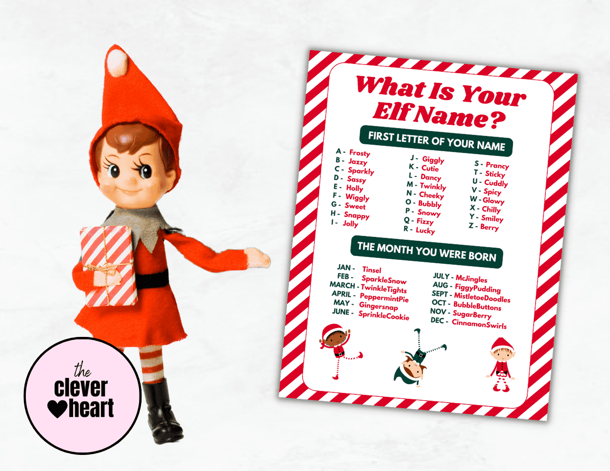 Fun & Free Christmas Elf Name Generator Printable The Clever Heart