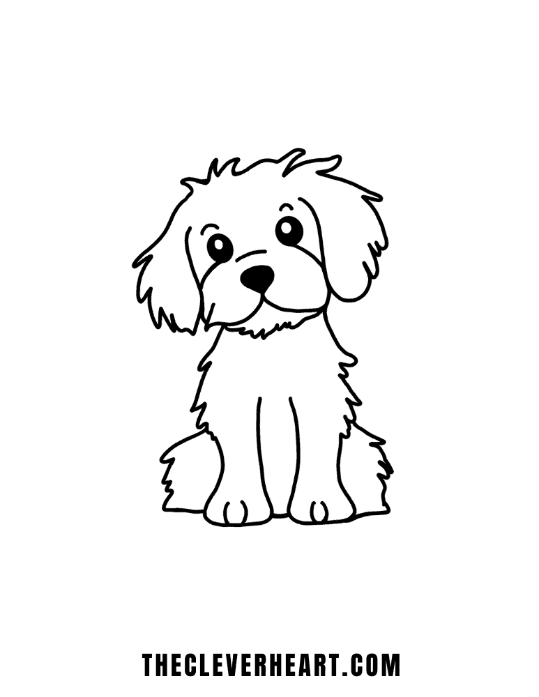 20 Cute Easy Dog Drawings The Clever Heart