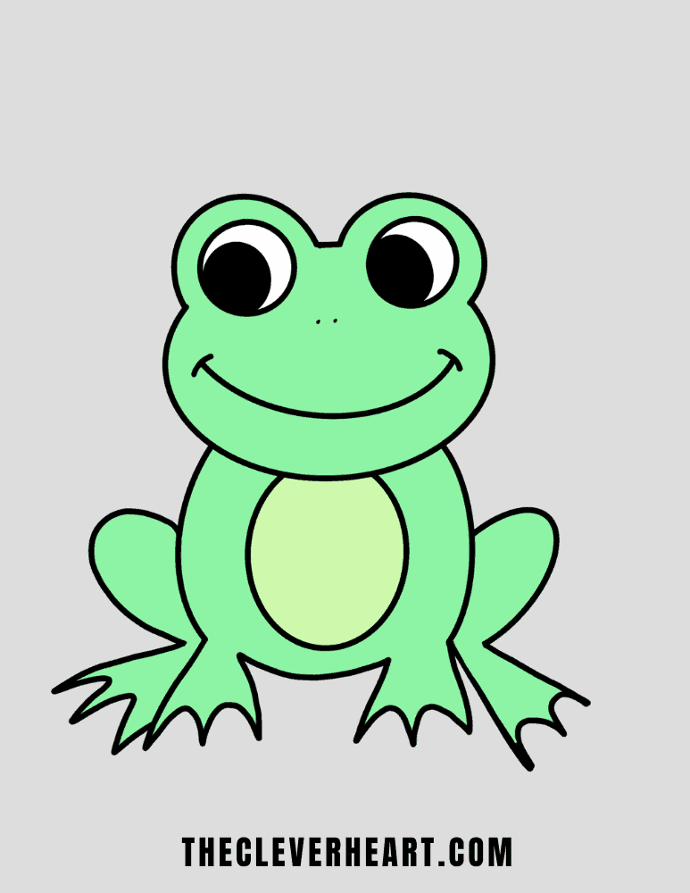easy frog drawing cartoon