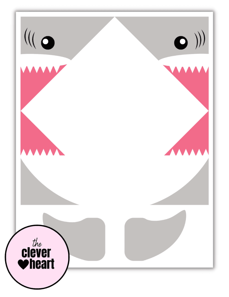 grey shark cootie catcher printable pdf