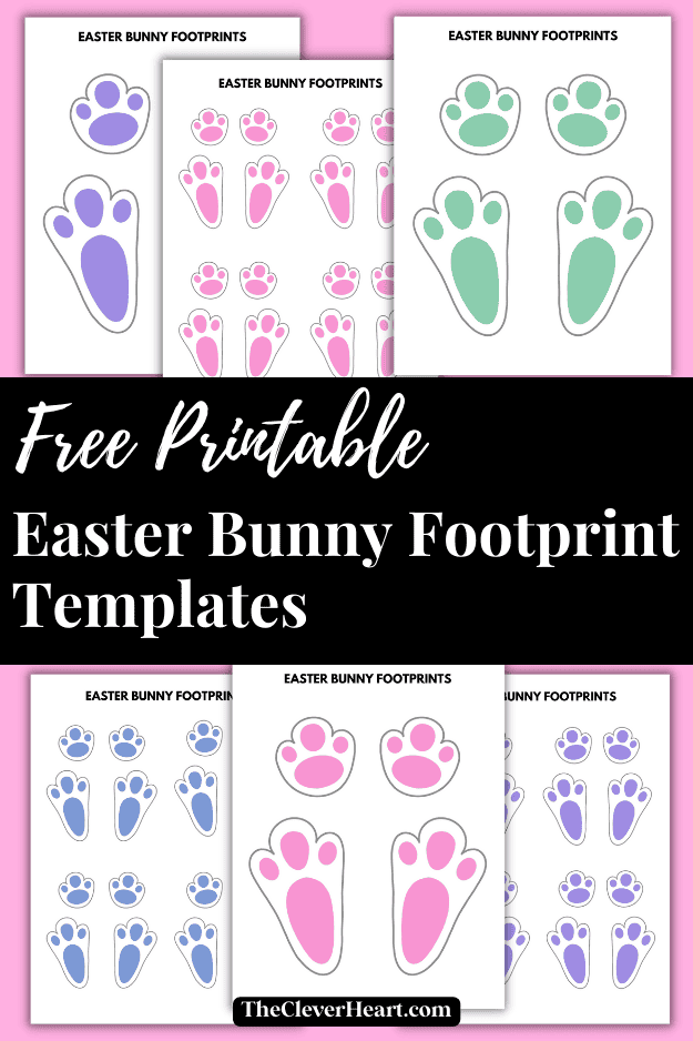 printable easter bunny footprints pdf