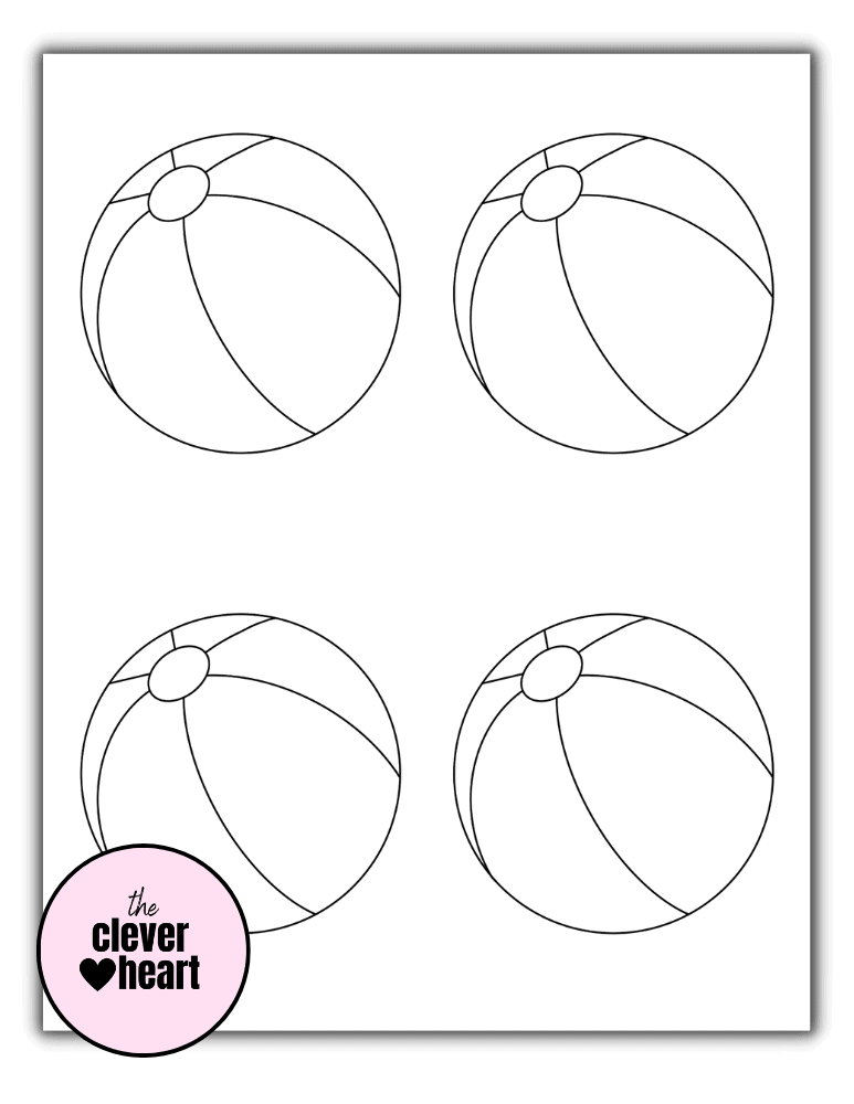 beach ball coloring sheets