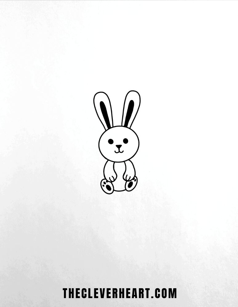 cute bunny doodle drawing