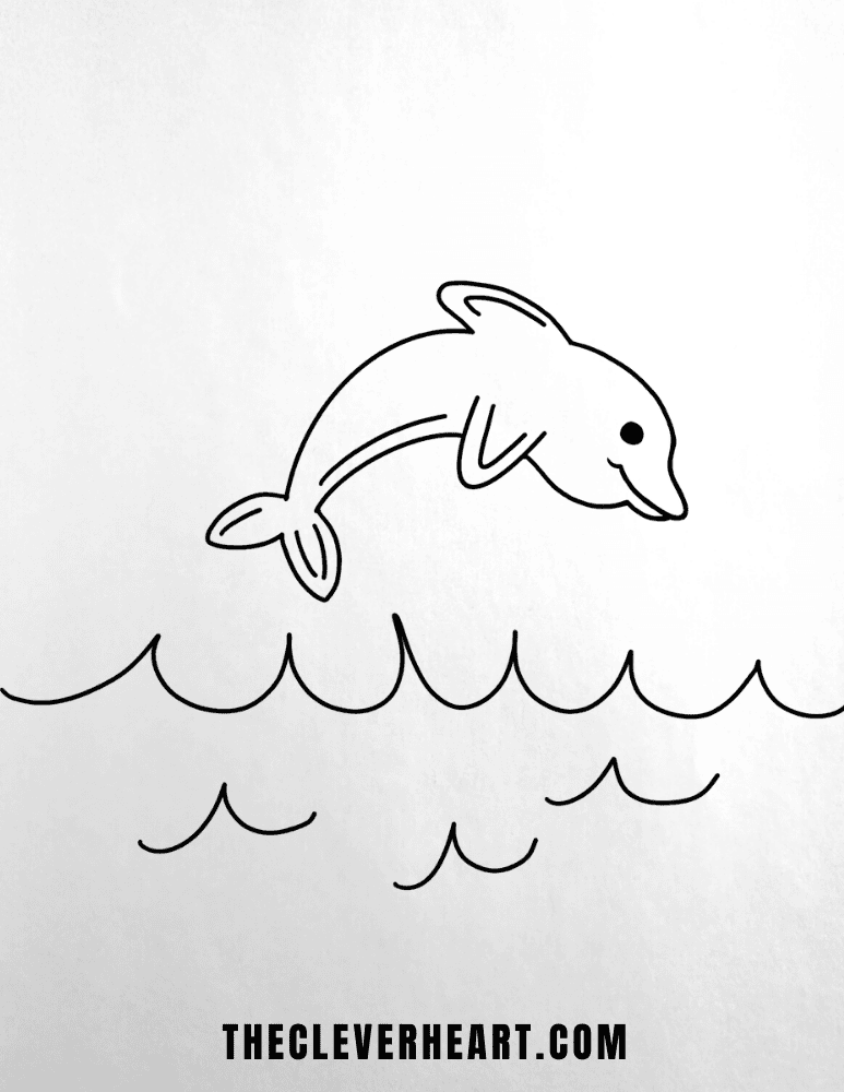 dolphin doodle drawing