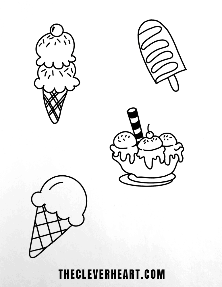 ice cream doodles