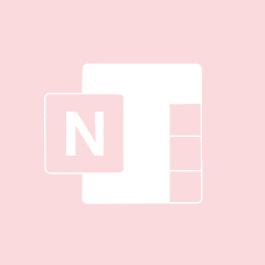 ONE NOTE light pink app icon