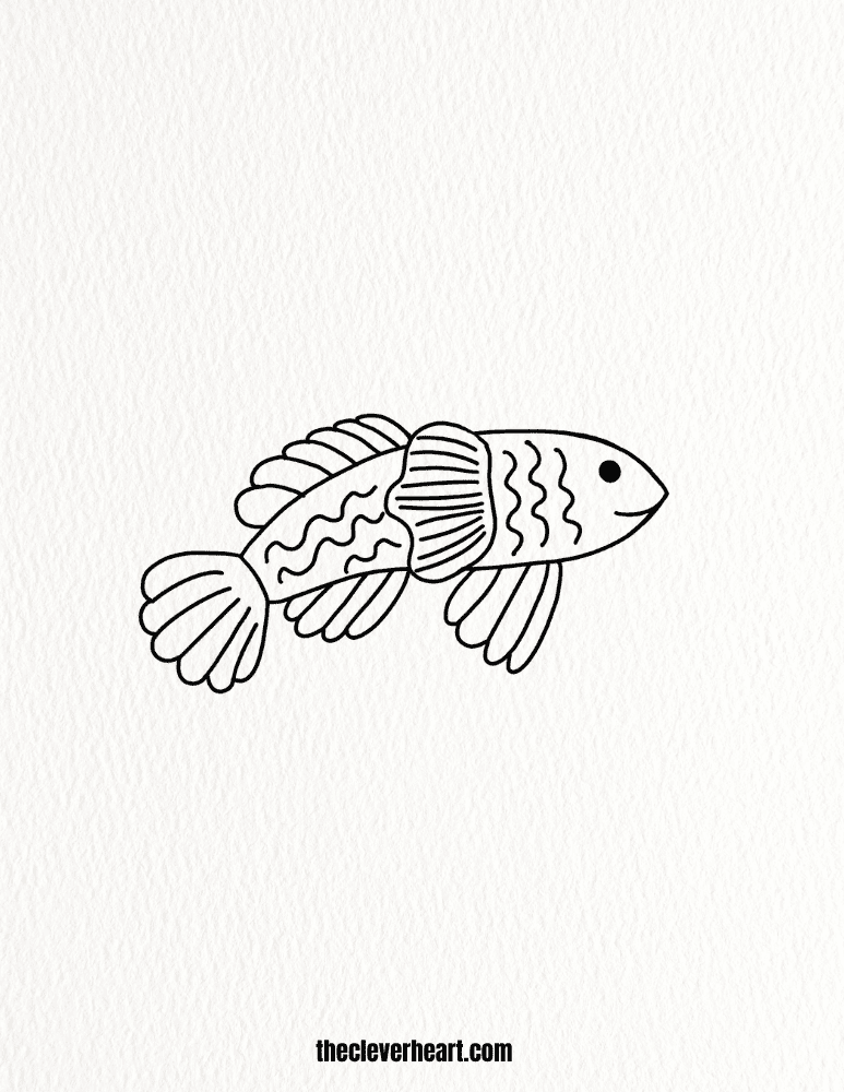 mandarinfish drawing