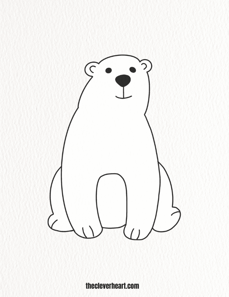 cute polar bear drawing