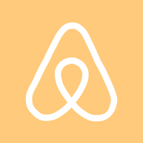 AIR BNB pastel orange app icon