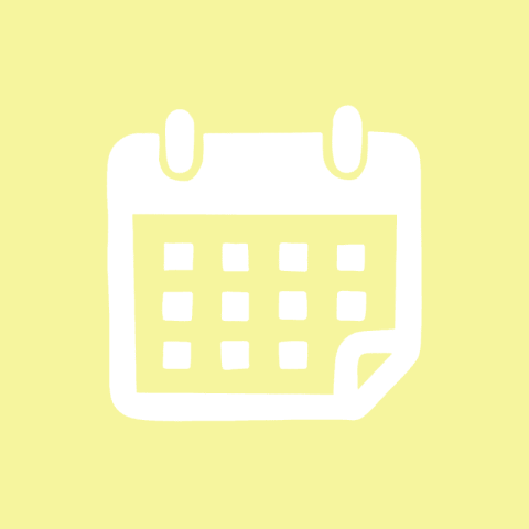 CALENDAR pastel yellow app icon