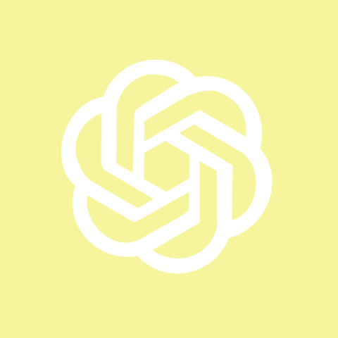 CHAT GPT pastel yellow app icon