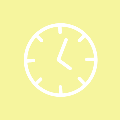 CLOCK pastel yellow app icon