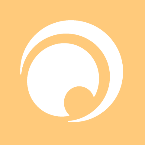 CRUNCHY ROLL pastel orange app icon